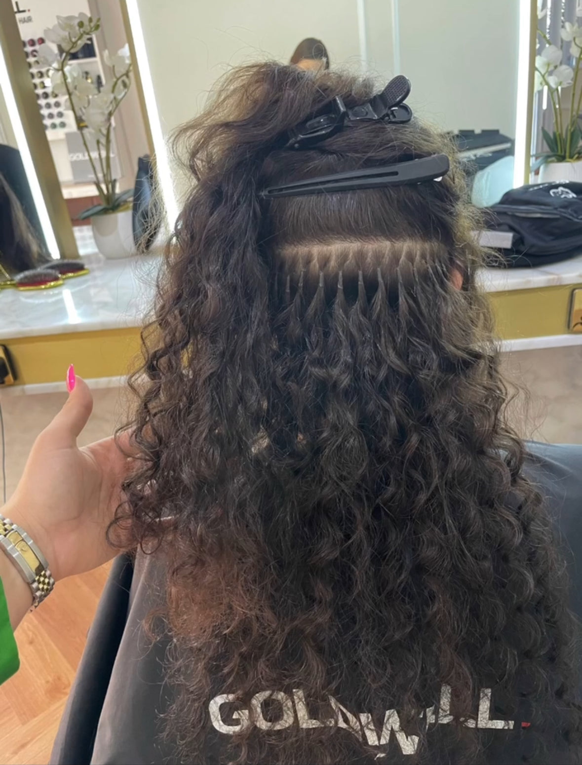 Keratin flat tip | Curly | Dark Chocolate #1b